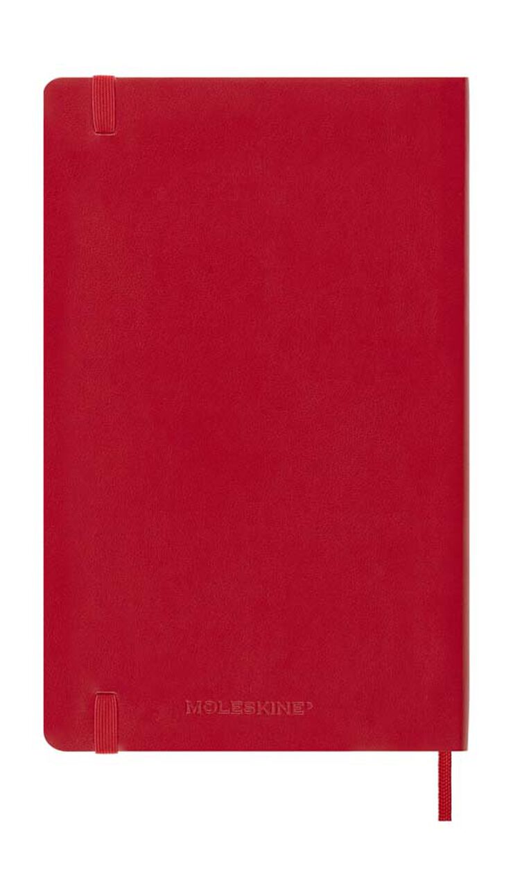 Agenda Moleskine 12m día/pág 2025 L rojo