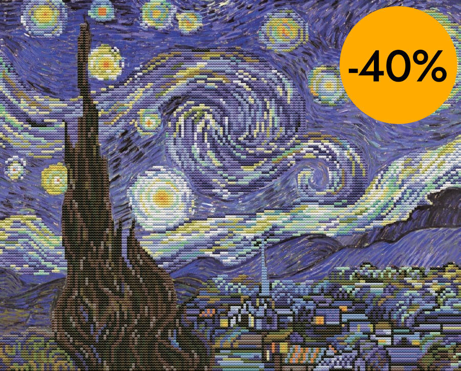 Kit Punto de Cruz Ladybird Starry Night