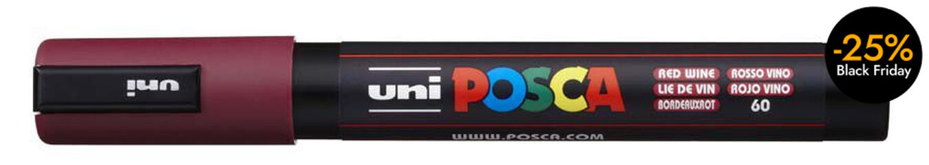 Retolador Posca PC-5M 1,8-2,5mm vermell vi