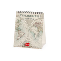 Calendario Legami 12x14,5 Sobremesa Vintage Maps Multiling&uuml;e 2027
