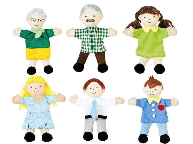 Marioneta de mano familia