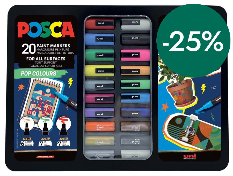 Malet&iacute; Posca 20u Pop + L&agrave;mines