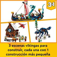 LEGO® Creator Embarcació Viking i Serp Midgard 31132