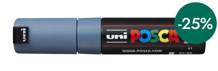 Retolador Posca PC-8K 8mm gris pissarra