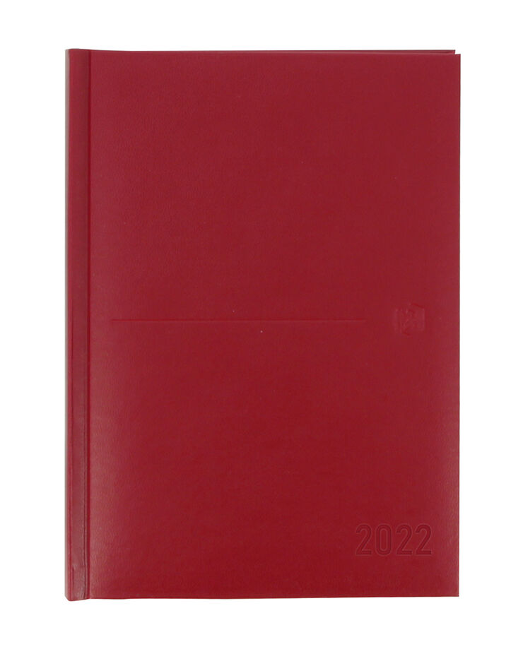 Agenda Oxford Classic A5 2022 Día Vista Multilingüe roja