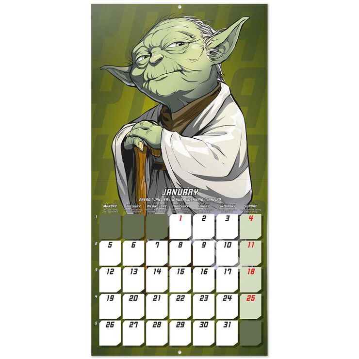 Calendari paret 2026 30x30cm Star Wars