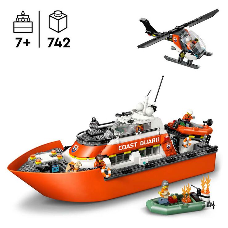 LEGO&reg; City Vaixell i Helic&ograve;pter de Rescat de Guardacostes 60504