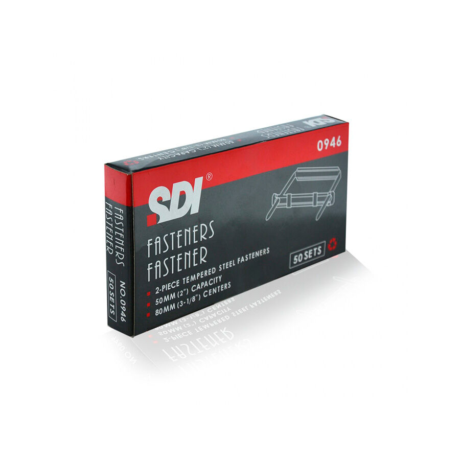 Encuadernadores niquelados Office Box Fastener 50u