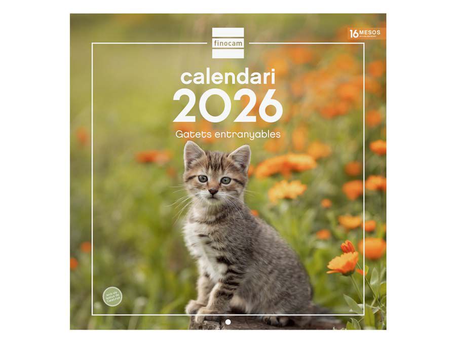 Calendari paret Finocam 30x30 2026 Gatets catal&agrave;