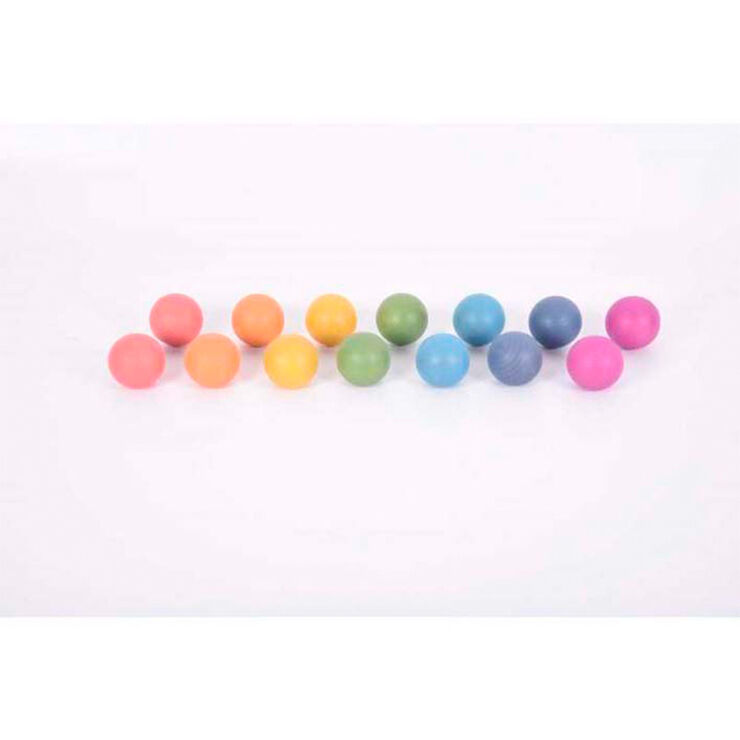 Bolas de madera de colores 50mm 14 unidades