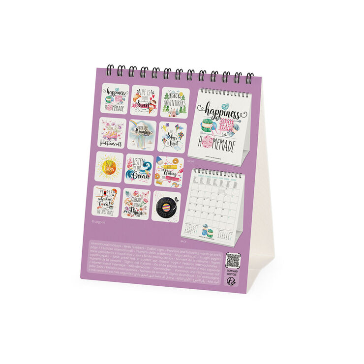 Calendario Legami 12x14,5 Sobremesa Aphorisms Multiling&uuml;e 2027