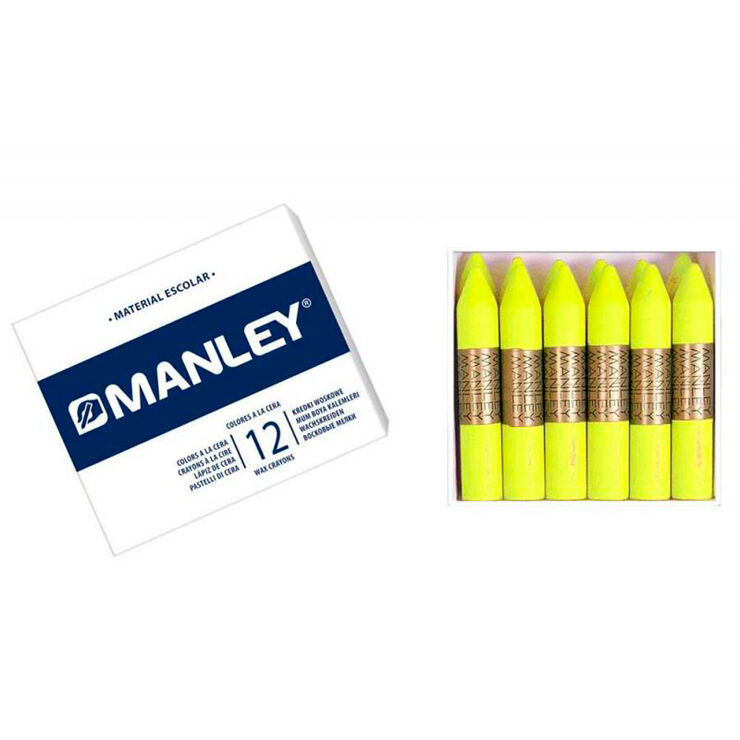 Cera grasa Manley amarillo limón 12u