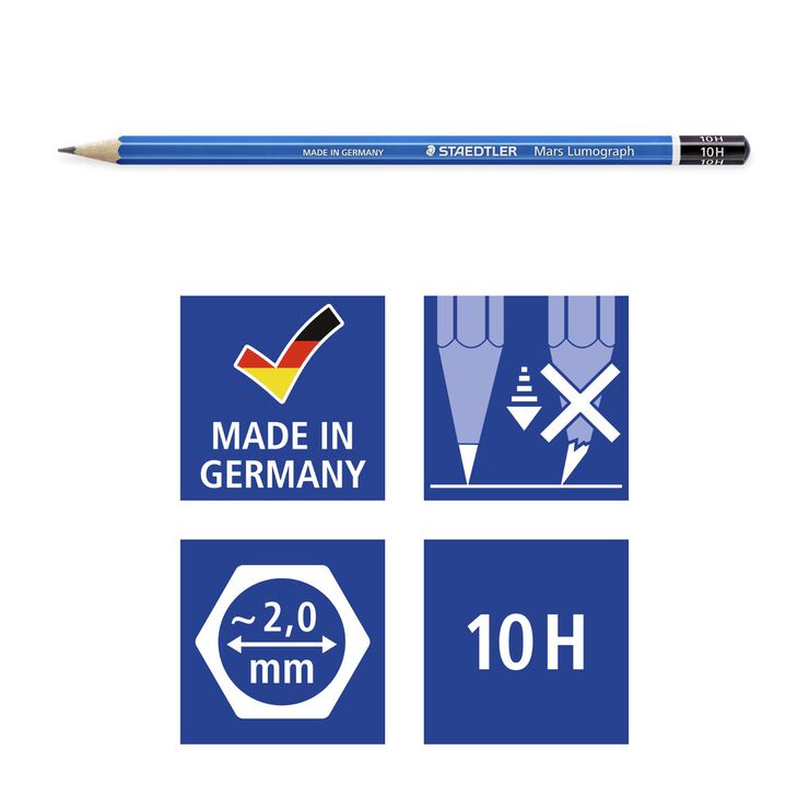 Lápiz Staedtler Mars Lumograph 100 10H