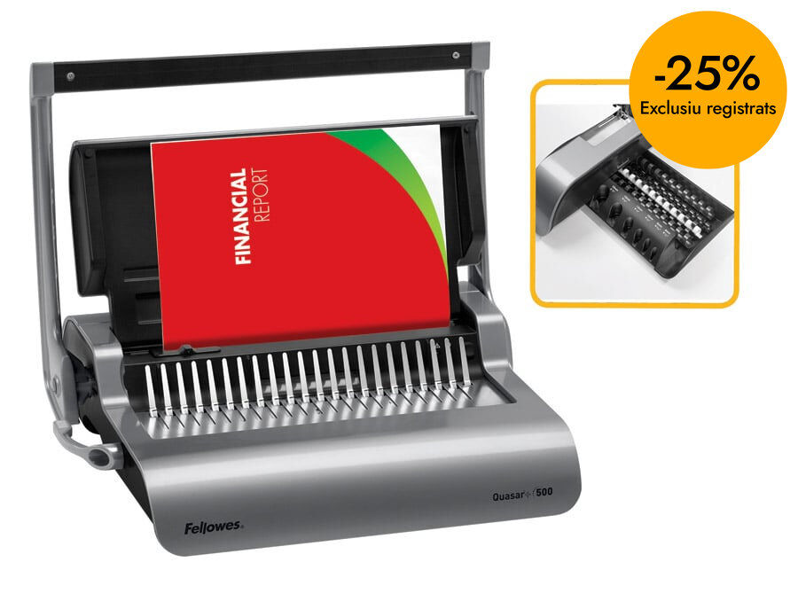 M&agrave;quina enquadernadora Fellowes Quasar +500