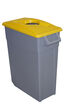 Contenedor Denox Reciclo 65L - Tapa abierta amarillo