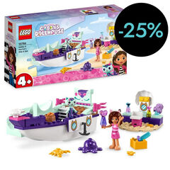LEGO® Casa de Nines de Gabby Vaixell i Spa de Gabby i MerCat amb Saló de Bellesa 10786