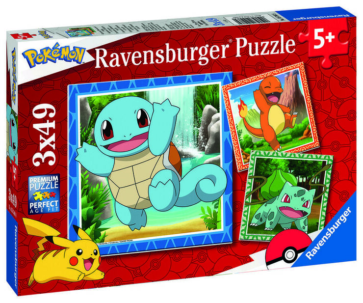 Puzle 3x49 piezas Pok&eacute;mon