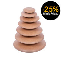 Pedres de fusta natural 7 unitats