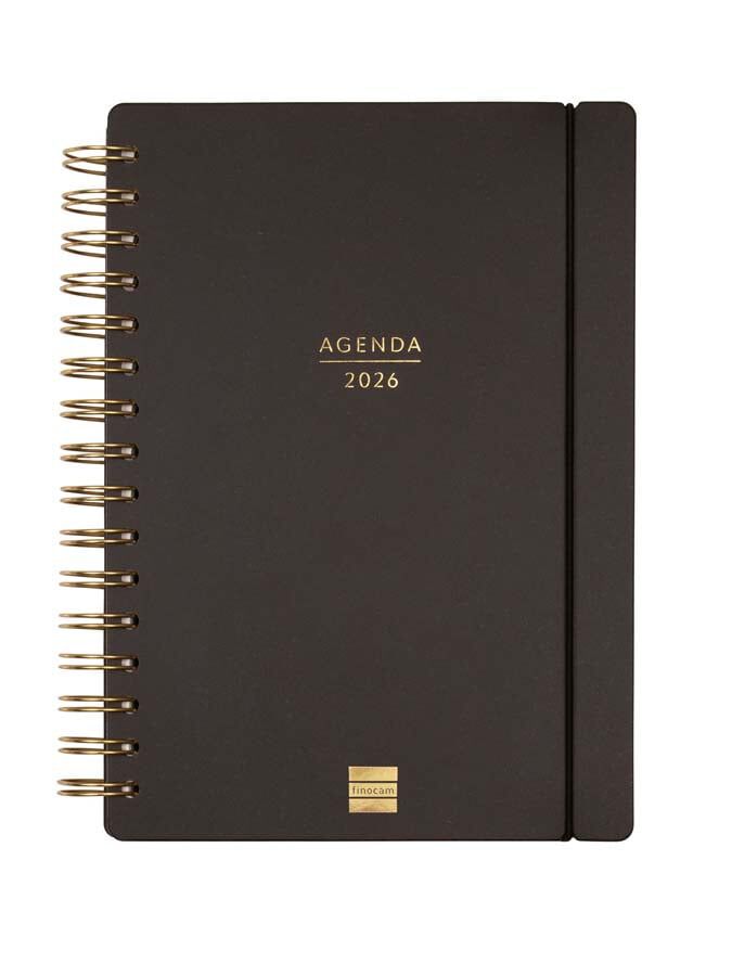 Agenda Finocam 16 meses Haiku E10 sem/vista cat 2025-26 negro