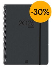 Agenda Finocam 16 mesos Ikon E40 setm/vista vertical mult 2025-26 negre