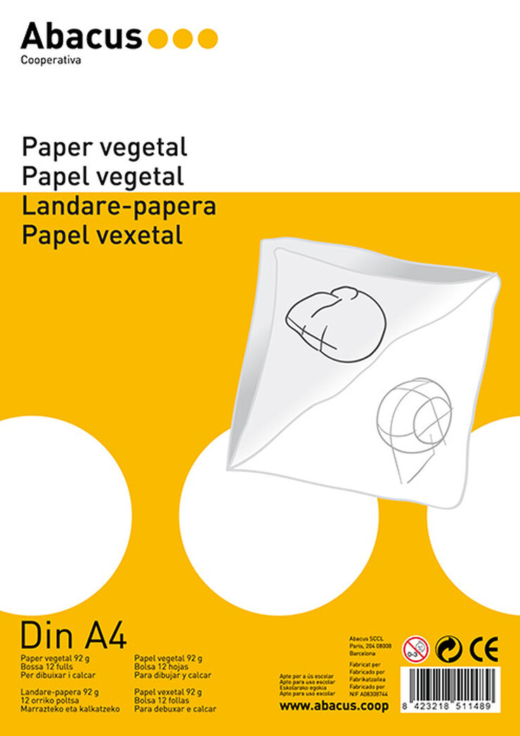 Paper Vegetal A4 Abacus 12 fulls