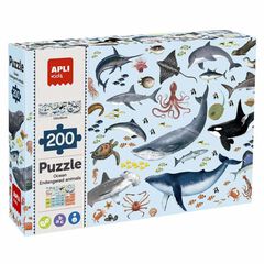 Puzle Animals Marins Amena&ccedil;ats 200 peces
