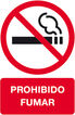 Etiqueta Apli ''Prohibido Fumar'' 120x180mm