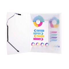 Carpeta gomas 3 solapas A5 PP colores surtidos