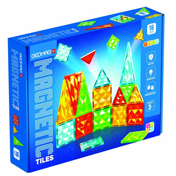 Magnetic Tiles Gems 16 piezas