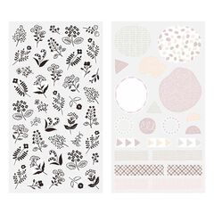 Pegatinas Midori 2642 Monotone Flower 2 hojas