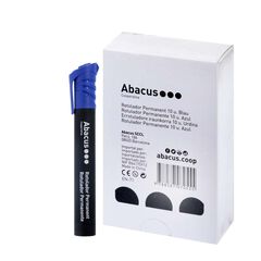 Rotulador permanente Abacus 10 u. 4 mm Azul