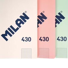 Libreta grapada A4 48 hojas 5x5mm Milan 1918 rosa