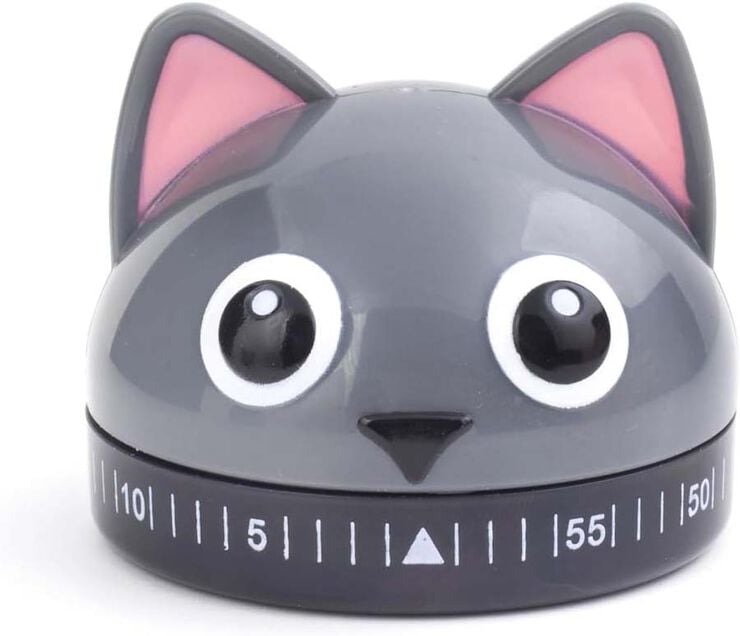 Temporizador de Cocina Kikkerland Gato gris