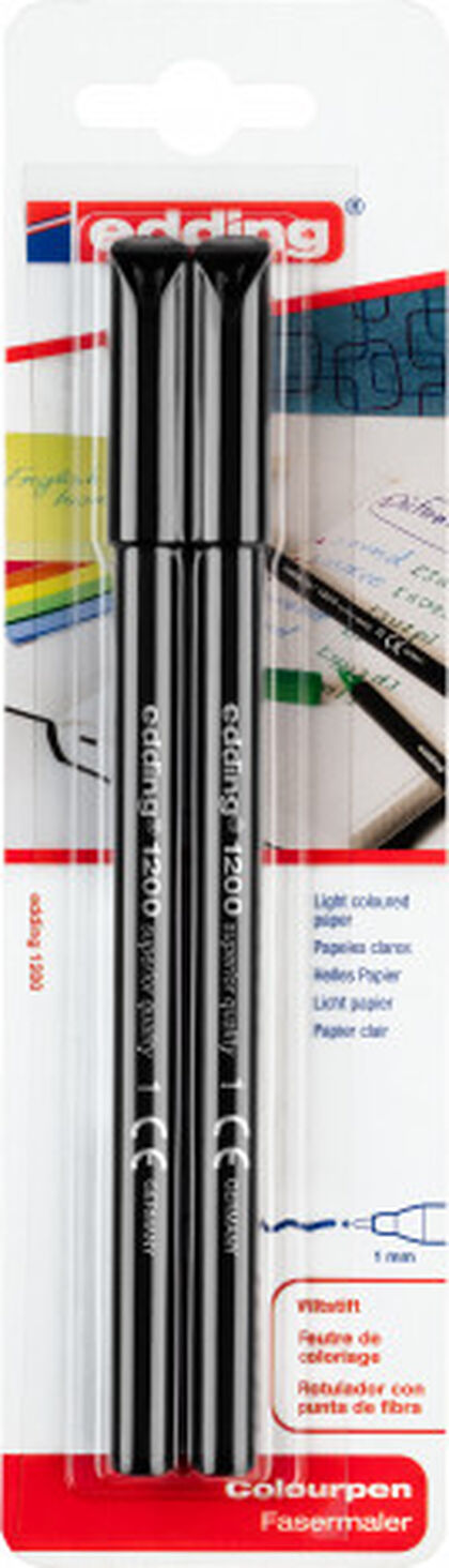 Rotulador Edding 1200 Negro 2u Rotulador Edding 1200 Negro 2u