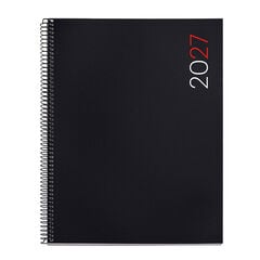 Agenda Miquelrius Espiral Pro D&iacute;a P&aacute;gina Multiling&uuml;e 2027 City Negro
