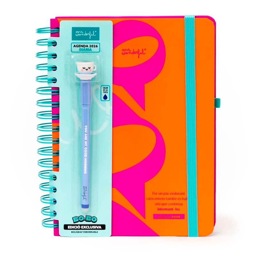 Agenda Mr.Wonderful d&iacute;a/p&aacute;g 2026 cat Continua intentant