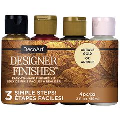 DecoArt Designers Finishes Oro Antiguo 4 colores