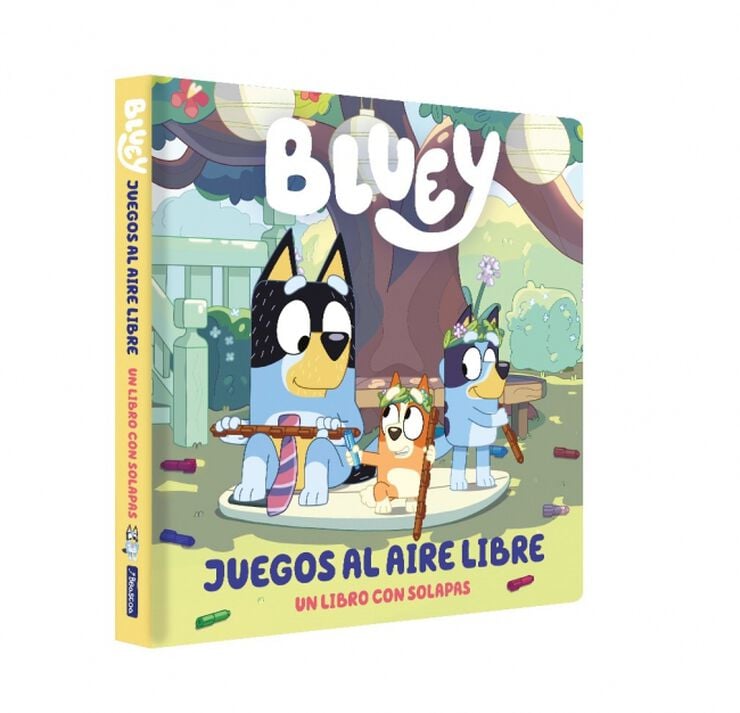 Bluey. Libro de cart&oacute;n con solapas - Juegos al aire libre