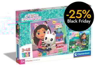 Puzle 3X48 Pc Gabby'S Dollhouse