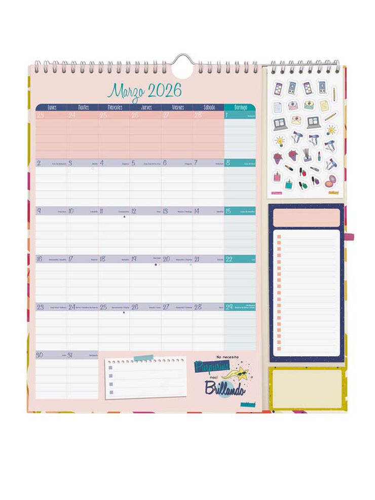 Calendario pared Finocam Talkual Plus 2026 castellano