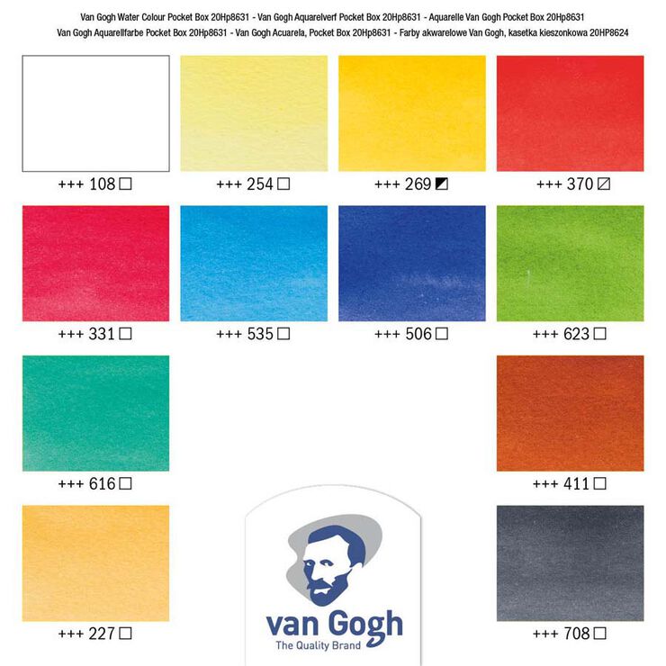 Aquarel·les Pocket Box Van Gogh 12 colors