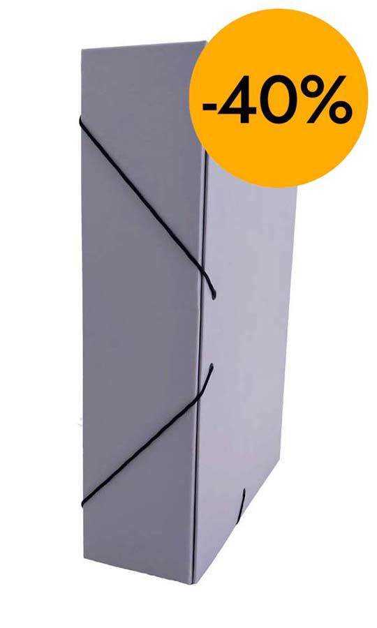 Carpeta proyectos Abacus forrada lomo 90mm gris