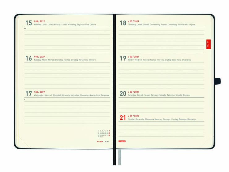 Agenda Finocam 18M M5 Setm/Vista Multiling&uuml;e 2026-27 Negre