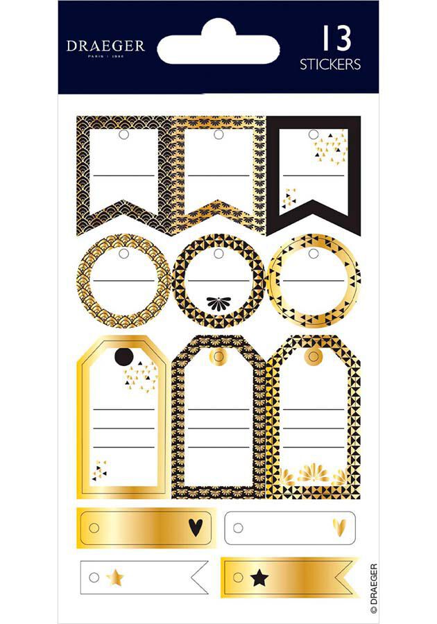 Stickers Draeger Etiquetas oro 13u