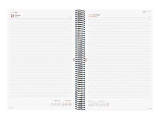 Agenda Finocam Opaque E40 1día/pág cas 2026 negro