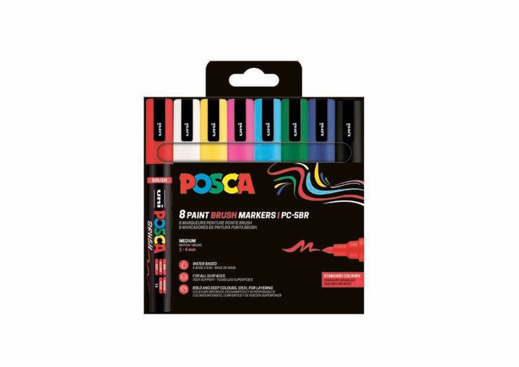 Retoladors Posca PC-5BR Basic 8 colors