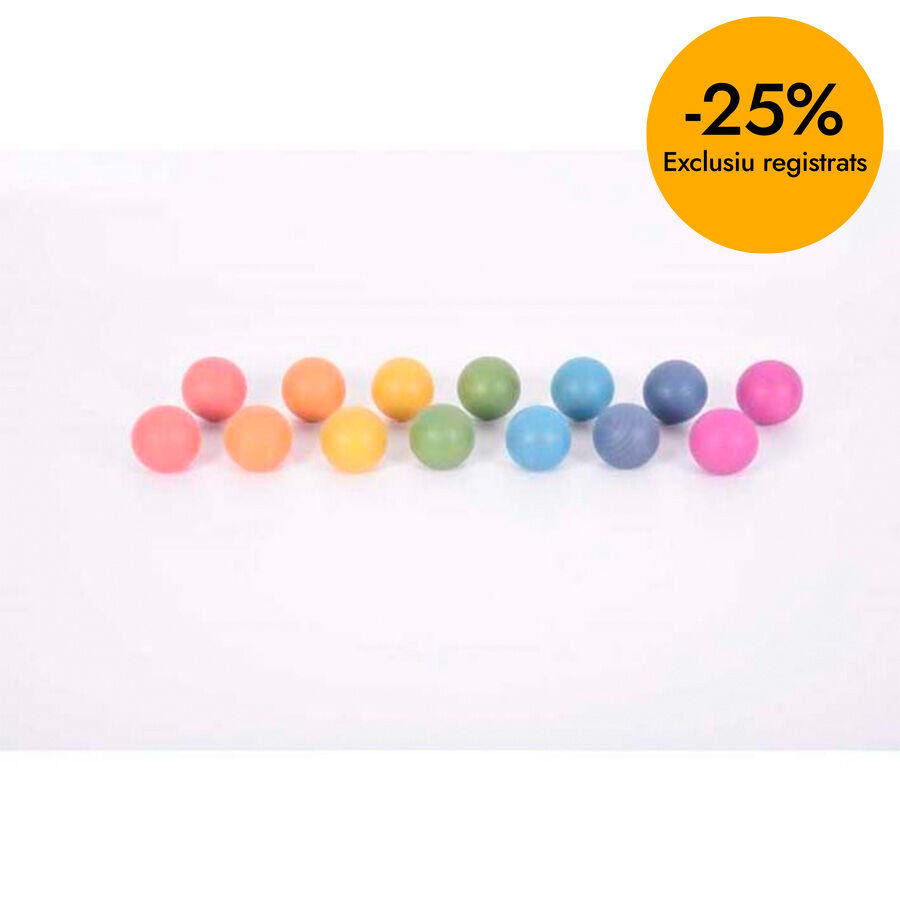 Bolas de madera de colores 50mm 14 unidades