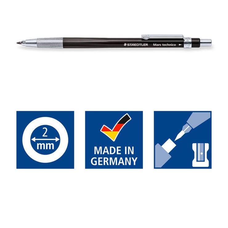Portaminas con goma Staedtler Mars Technico 2mm 1u