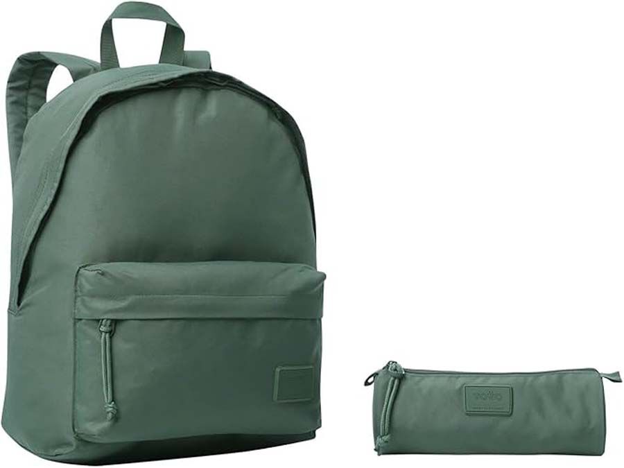 Pack Mochila + Estuche Totto Kalex verde