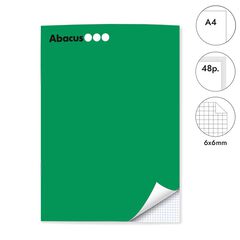Libreta grapada Abacus A4 48 hojas 6x6mm verde